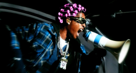 A$AP Rocky за време на настап во живо во Chase Center во Сан Франциско