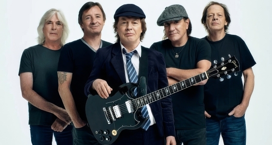 AC/DC performing live on stage at Empower Field at Mile High in Denver