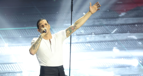 Achille Lauro esineb live-kontserdiga San Siro staadionil Milanos