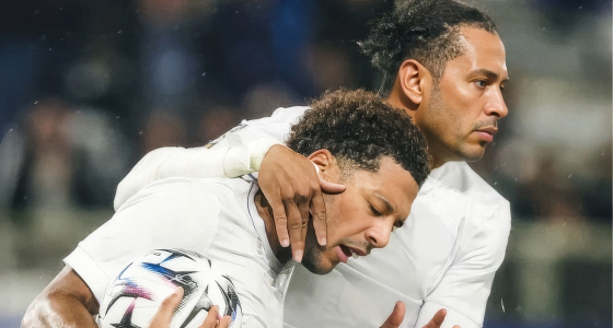 Match de football entre l'AJ Auxerre FC et le Toulouse FC au Stade Abbe Deschamps à Auxerre