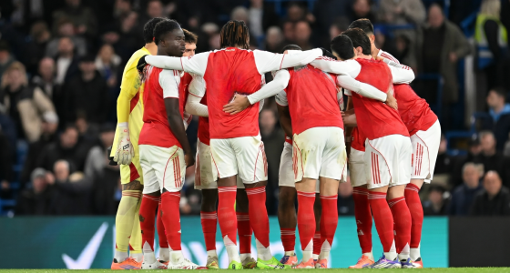 Futbalový zápas Arsenal FC proti Atlético de Madrid na štadióne Emirates Stadium v Londýne