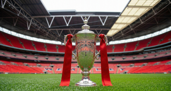FA Cup Final match action at Wembley Stadium in London