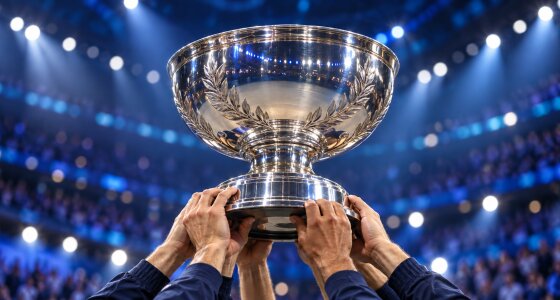 Match de tennis de la Davis Cup Final 8 au Bologna Fiere à Bologne