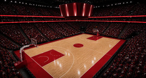 Basketballspiel zwischen Dubai Basketball und LDLC ASVEL Villeurbanne in der Coca-Cola Arena in Dubai