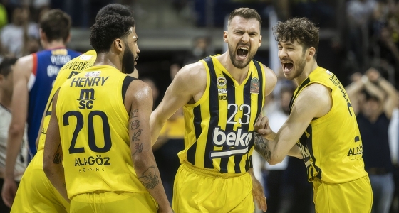 Fenerbahce Basketball playing against Maccabi Tel Aviv at Ülker Sports and Event Hall in Istanbul