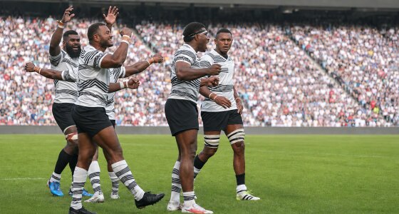 Ang laban ng rugby sa pagitan ng Fiji at Canada sa Adelaide Oval sa North Adelaide