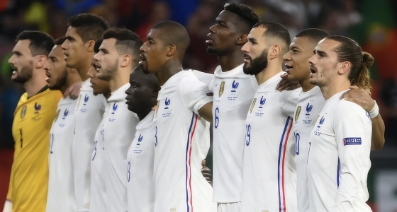 Partido de fútbol entre Francia y Azerbaiyán en el Parc des Princes de París