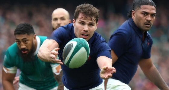 Match de rugby du Tournoi des Six Nations entre la France et le Pays de Galles au Stade de France à Saint-Denis
