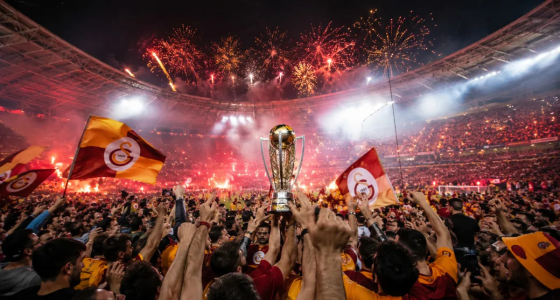 Galatasaray championship celebration at Ali Sami Yen Spor Kompleksi Rams Park in Istanbul