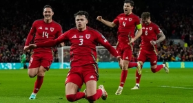 Match de qualification pour la Coupe du Monde entre le Pays de Galles et la Macédoine du Nord au Cardiff City Stadium