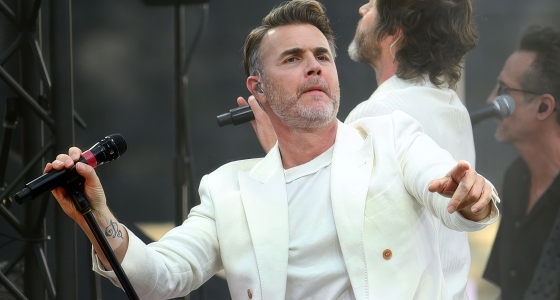 Gary Barlow performing live on stage at the O2 Apollo Manchester