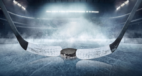 Ishockeykamp mellem Italien og Canada i BCF Arena i Fribourg