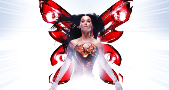 Katy Perry actuando en directo en el escenario del Palau Sant Jordi en Barcelona