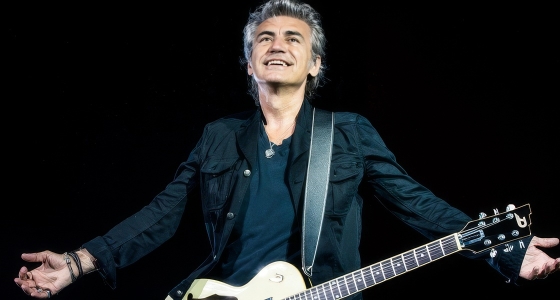 Ligabue performing live on stage at Arena Santa Giuliana in Perugia