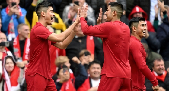 Partita di calcio tra Liverpool FC e Arsenal FC all'Anfield di Liverpool
