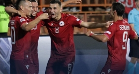 Hungary playing against Republic of Ireland at Puskás Aréna in Budapest