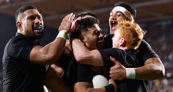 Burswood'daki Optus Stadyumu'nda Yeni Zelanda ve Şili arasındaki rugby maçı