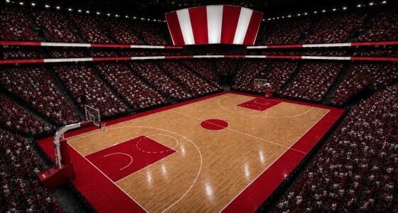 Ang laban sa basketball sa Euroleague sa pagitan ng Olympiacos at Barcelona sa Peace and Friendship Stadium sa Kallithea