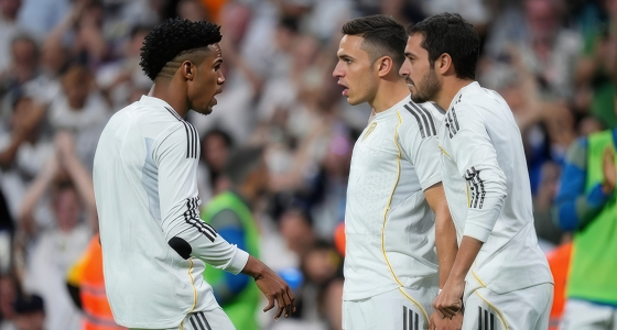 Real Madrid CF playing against Athletic Club at the Santiago Bernabéu stadium in Madrid