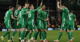 Republic of Ireland playing against Portugal at the Aviva Stadium in Dublin