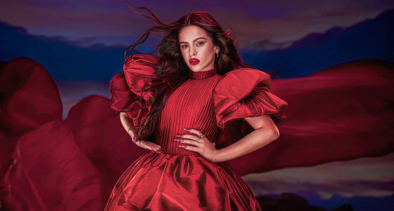 Rosalía live bei ihrem Konzert im Palacio de los Deportes in Mexiko-Stadt