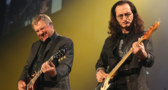 Rush en concert sur la scène du Palacio de los Deportes à Mexico
