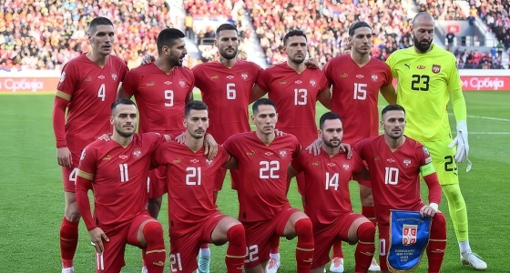 Fußballspiel zwischen Serbien und Albanien im Rajko-Mitic-Stadion in Belgrad