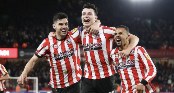 Sheffield United playing against Preston North End at Bramall Lane in Sheffield