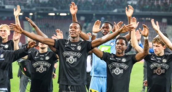 SK Sturm Graz playing against RB Leipzig in the Champions League at Wörthersee Stadion in Klagenfurt