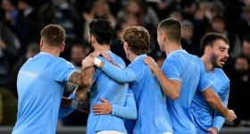 Roma'daki Stadio Olimpico'da SS Lazio ve FC Viktoria Plzen arasındaki futbol maçı