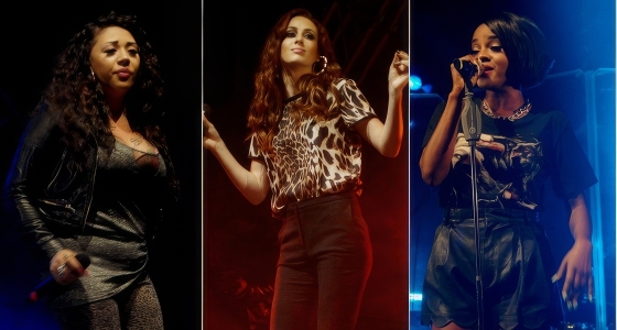 Grupi Sugababes duke performuar live në Resorts World Arena në Birmingham