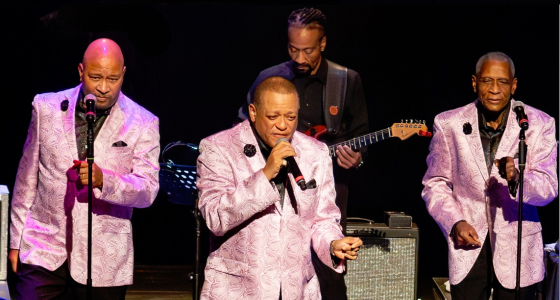The Stylistics performing live on stage at Fairfield Hall in Croydon