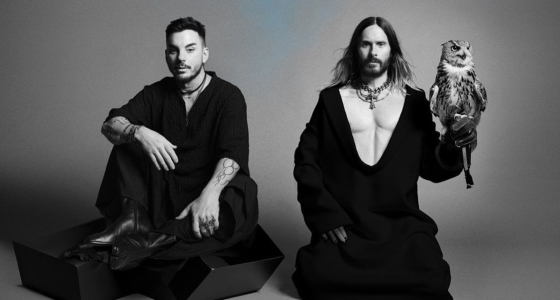 Zespół Thirty Seconds to Mars podczas koncertu na żywo w The O2 Arena w Londynie