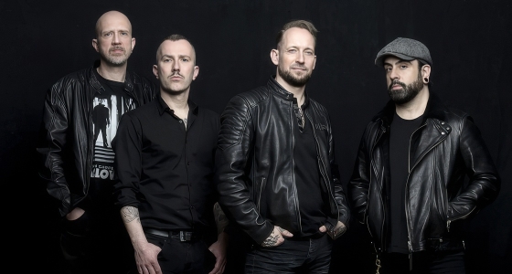 Volbeat kemur fram á tónleikum í Maine Savings Amphitheater í Bangor
