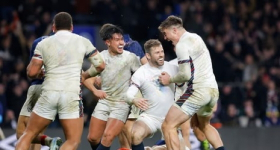 Partita di rugby tra Galles e Inghilterra durante il Sei Nazioni al Principality Stadium di Cardiff